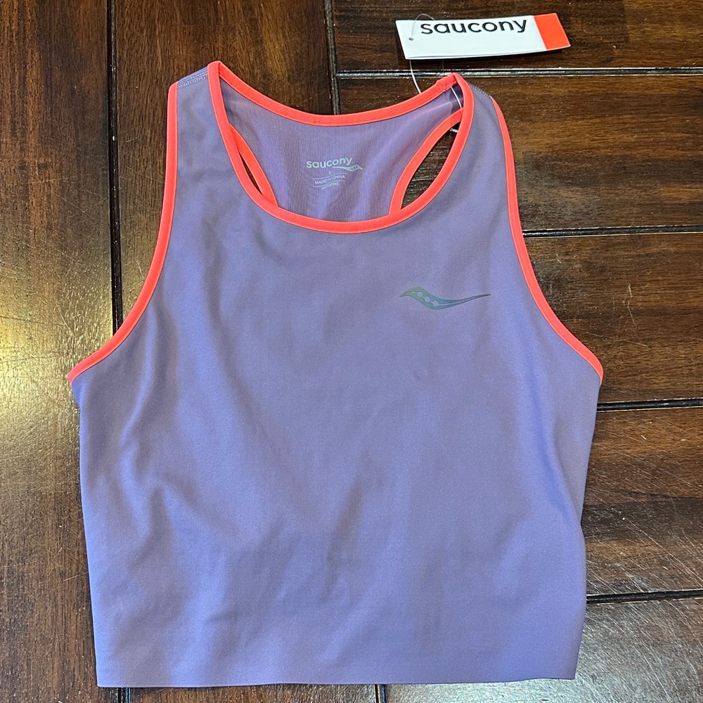 Saucony Violet and Coral Athletic Tank